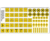 Blair Line 144 Highway Signs -- Vintage Caution 1930S-1950S (Black Yellow) Scenery Details