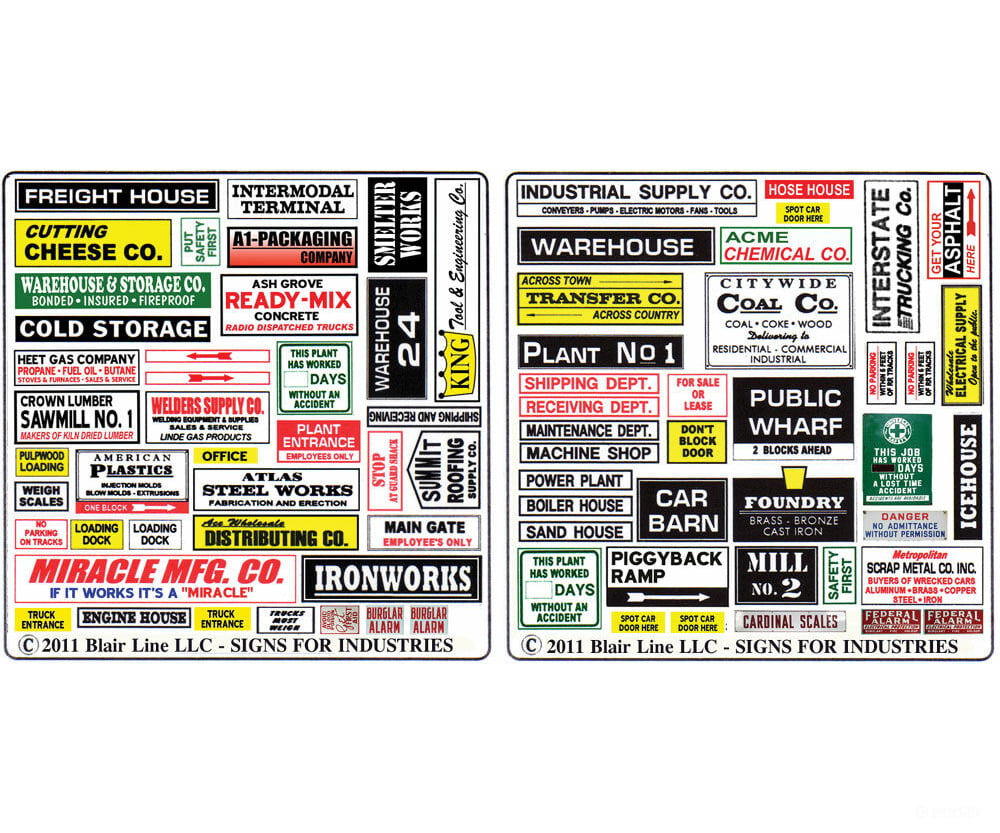 Blair Line 155 Storefront & Advertising Signs -- Industrial Manufacturing Scenery Details