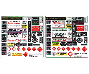 Blair Line 156 Storefront & Advertising Signs -- Railroad Stations Depots Scenery Details