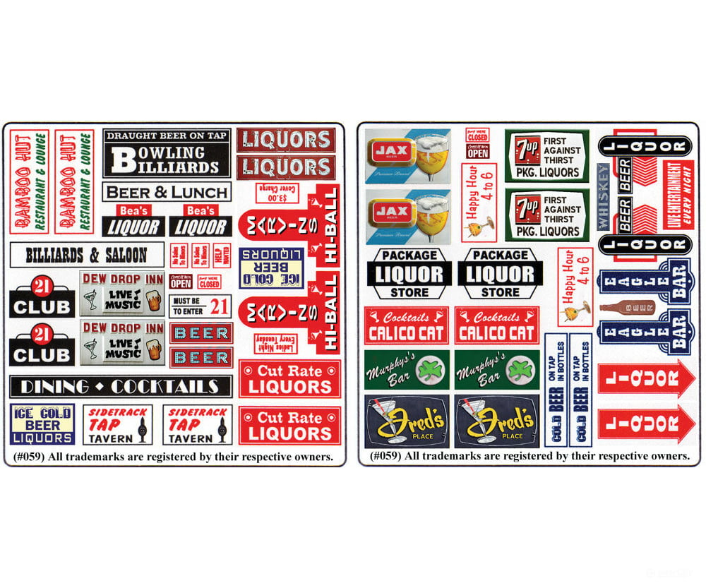 Blair Line 159 Tavern & Liquor Store Storefront Advertising Signs Scenery Details