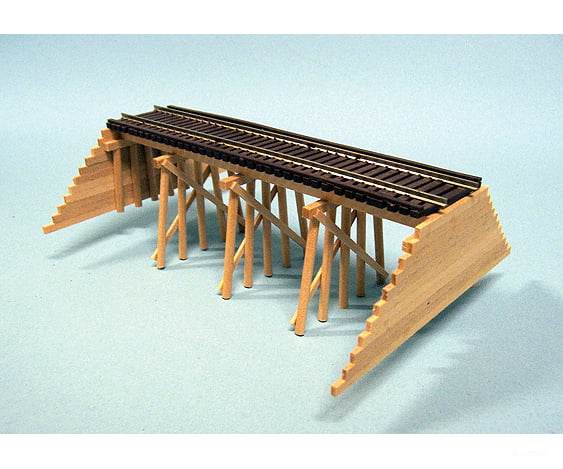 Blair Line Ho 167 Common Pile Trestle -- Build Straight Or Curved - Kit 6 X 2 High 15 5Cm Tunnels &