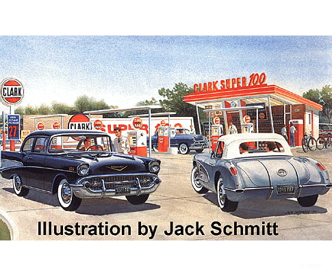 Blair Line 187 Clark Oil Gas Station -- Kit - 4 X 3 10 7.5Cm Structures