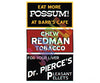 Blair Line 2250 Barn Sign Decals -- Set #1 - Eat More Possum Chew Redman Dr. Pierce