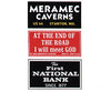 Blair Line 2252 Barn Sign Decals -- Set #3 - Meramec Caverns Will Meet God First National Bank