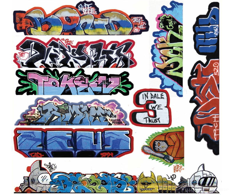 Blair Line 2263 Mega Set Modern Tagger Graffiti Decals -- #14 Pkg(10)