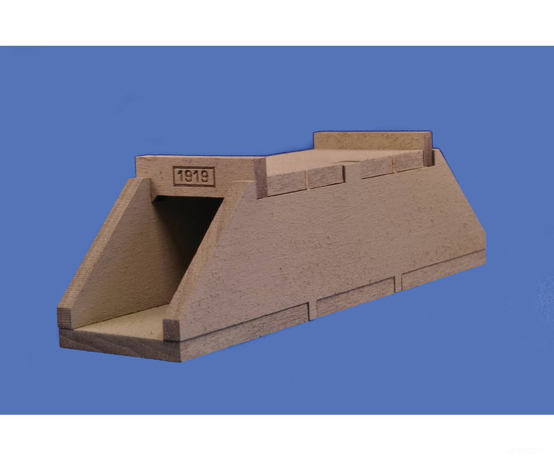 Blair Line 2807 Concrete Box Culvert -- 3-7/8 X 1 9.8 2.5 2.5Cm Scenery Details