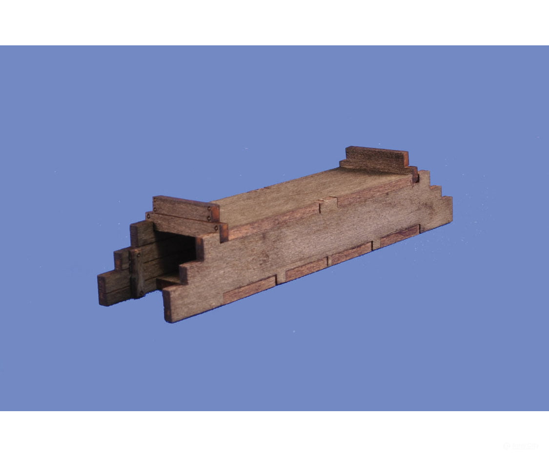 Blair Line 2809 Wood Box Culvert -- 3.2 X 3/4 1/2 8.1 1.9 1.3Cm Scenery Details