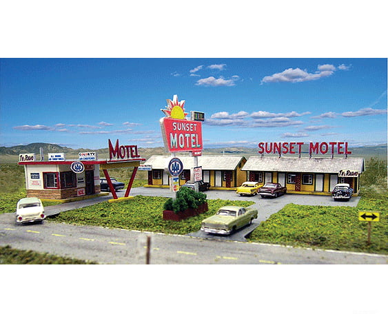 Blair Line 1001 Sunset Motel - Kit -- Office: 2-5/8 X 1-13/16 6.6 4.5Cm Structures