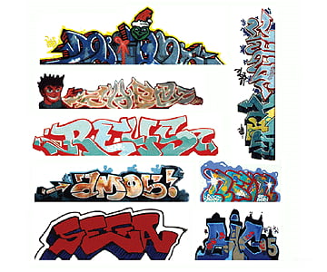 Blair Line 1246 Mega Set Modern Tagger Graffiti Decals -- #3 Pkg(8)