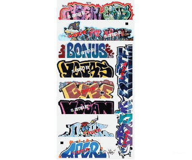 Blair Line 1262 Mega Set Modern Tagger Graffiti Decals -- #13 Pkg(10)