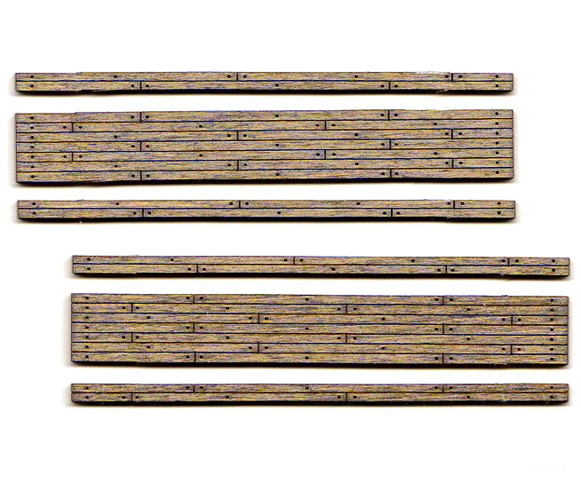 Blair Line 15 Weathered 2-Lane Wood Grade Crossing -- Kit Pkg(2) Track Accessories