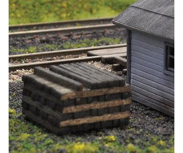 Blair Line 1811 Pile O Ties - Assembled -- Stained Pkg(2) Scenery Details