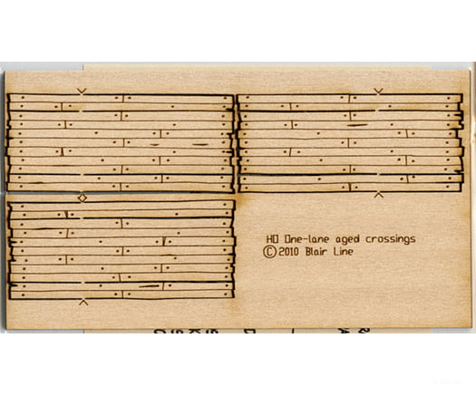 Blair Line 19 Wood Grade Crossing - Kit (Laser-Cut Wood) -- Rough-Cut One Lane Pkg(3) 29/32 Long