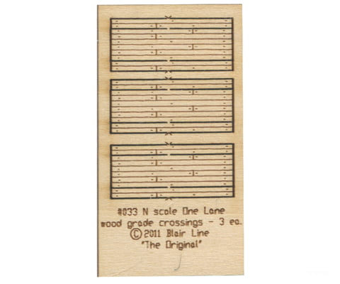 Blair Line 33 Wood Grade Crossing Pkg(3) -- One Lane Track Accessories