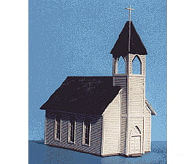 Blair Line 69 Church -- Kit - 3 X 1-7/8 4 7.5 4.6 10Cm Structures