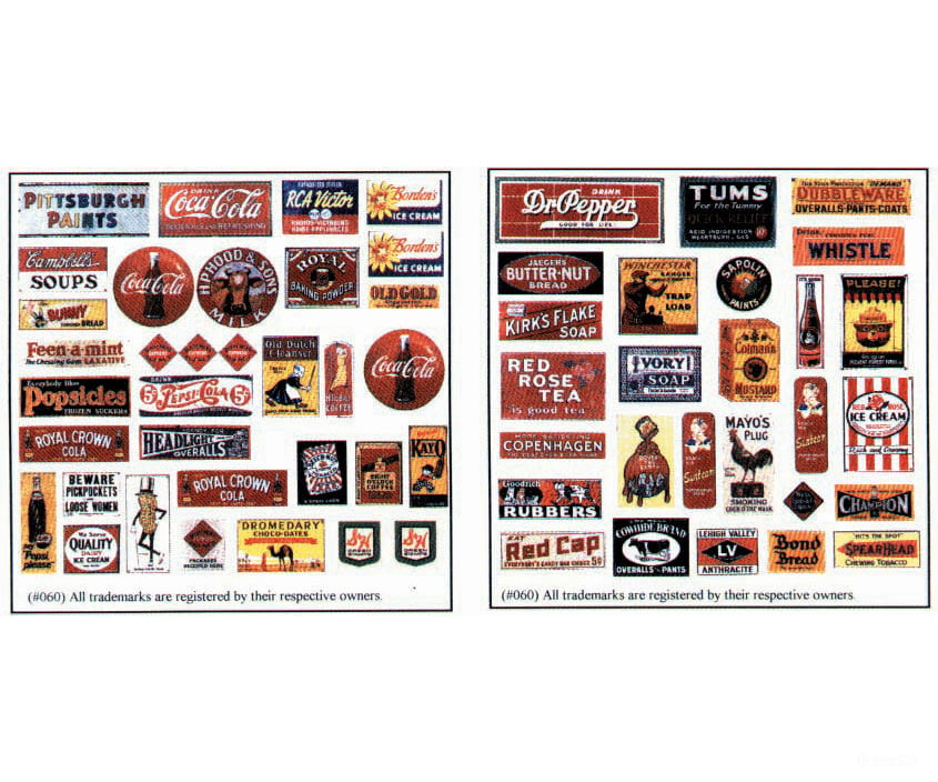 Blair Line 260 Porcelain Ad Signs Scenery Details