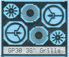 Blma Models N 87 36’ Fan Grille Pkg(2) -- With Center Plate; For Emd Gp30 & Others Detailing Parts