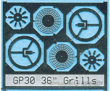 Blma Models N 87 36’ Fan Grille Pkg(2) -- With Center Plate; For Emd Gp30 & Others Detailing Parts