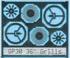 Blma Models N 87 36’ Fan Grille Pkg(2) -- With Center Plate; For Emd Gp30 & Others Detailing Parts