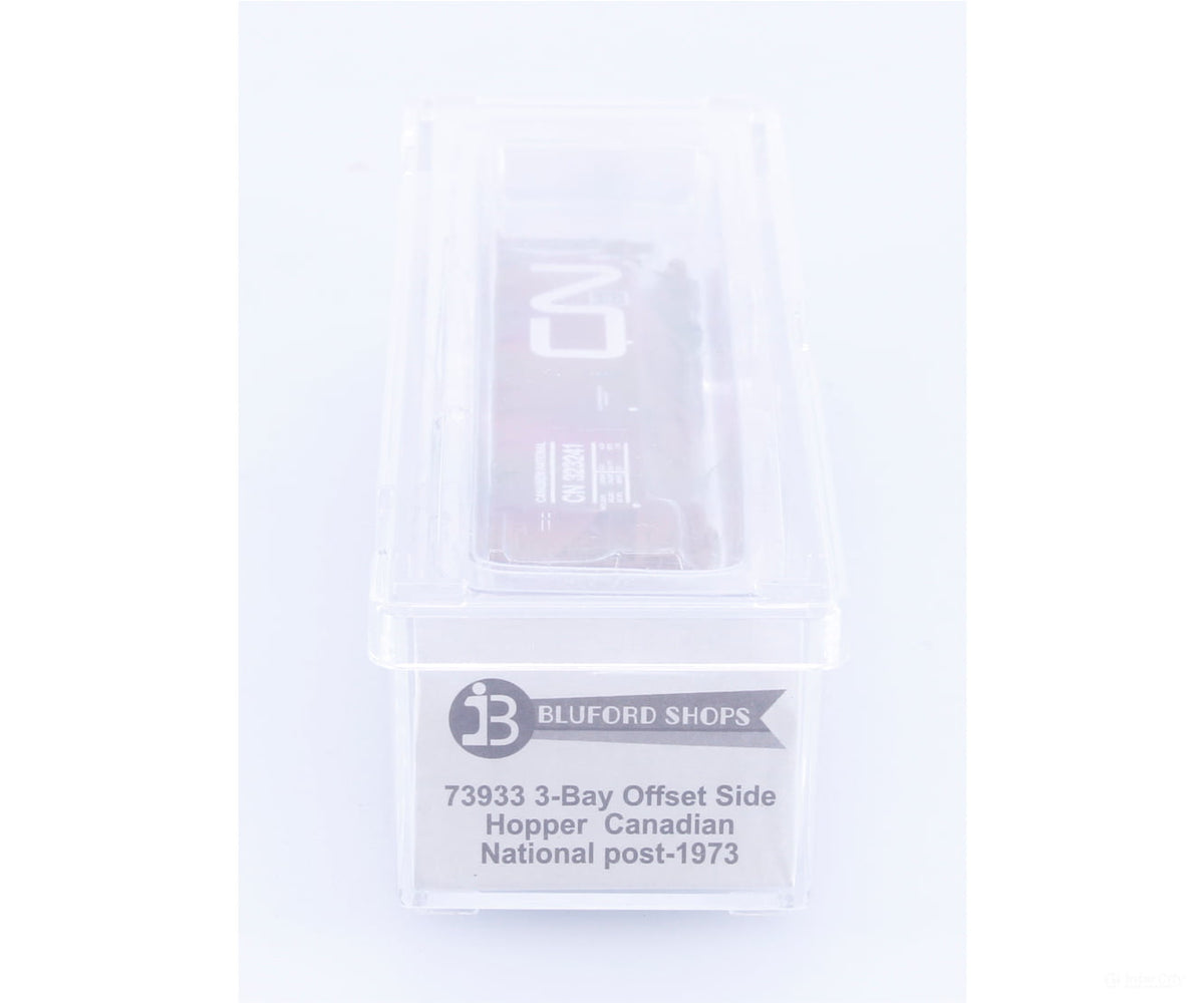 Bluford Shops 73933 N 3 Bay Offset Side Hopper w/Coal Load Canadian National (CN) 323241 - Freight Cars