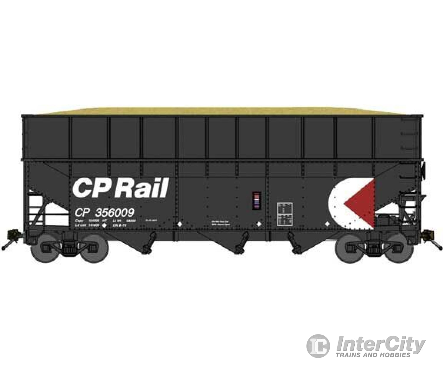 Bluford Shops N 17122 2-Pack Of Cp Rail Hoppers With Wood Chip Extensions Freight Cars