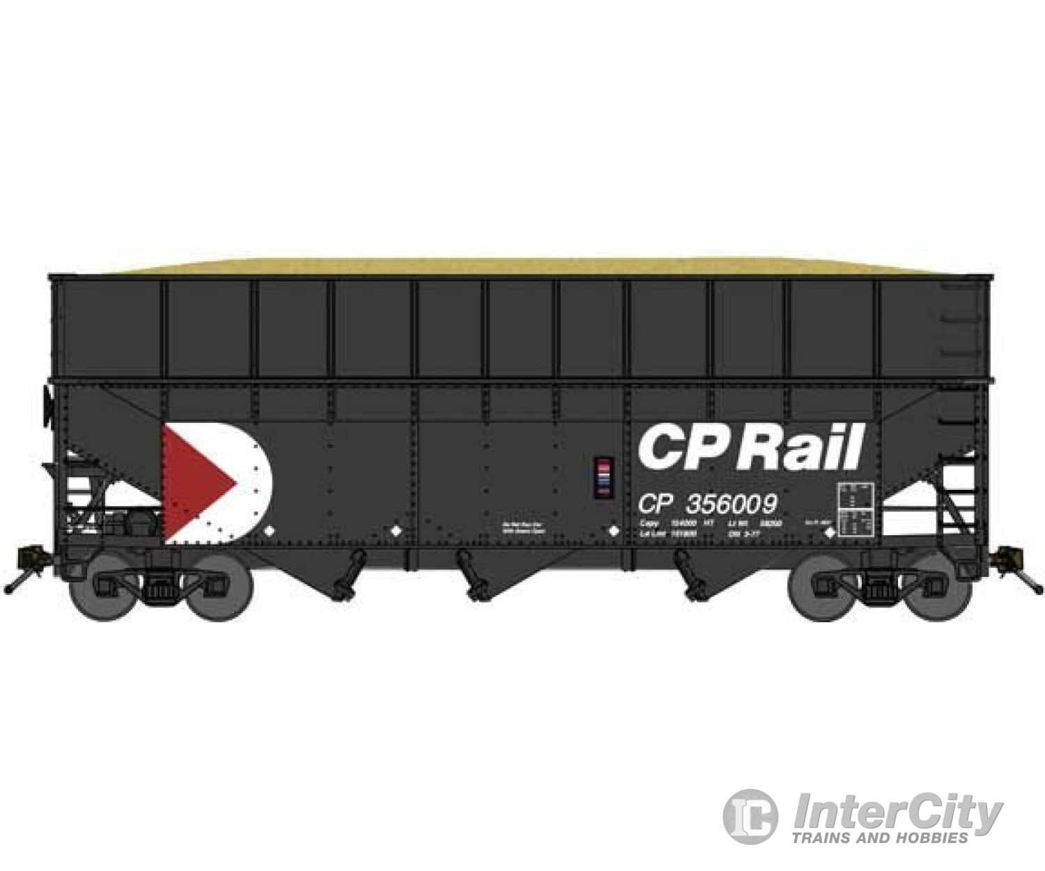 Bluford Shops N 17122 2-Pack Of Cp Rail Hoppers With Wood Chip Extensions Freight Cars