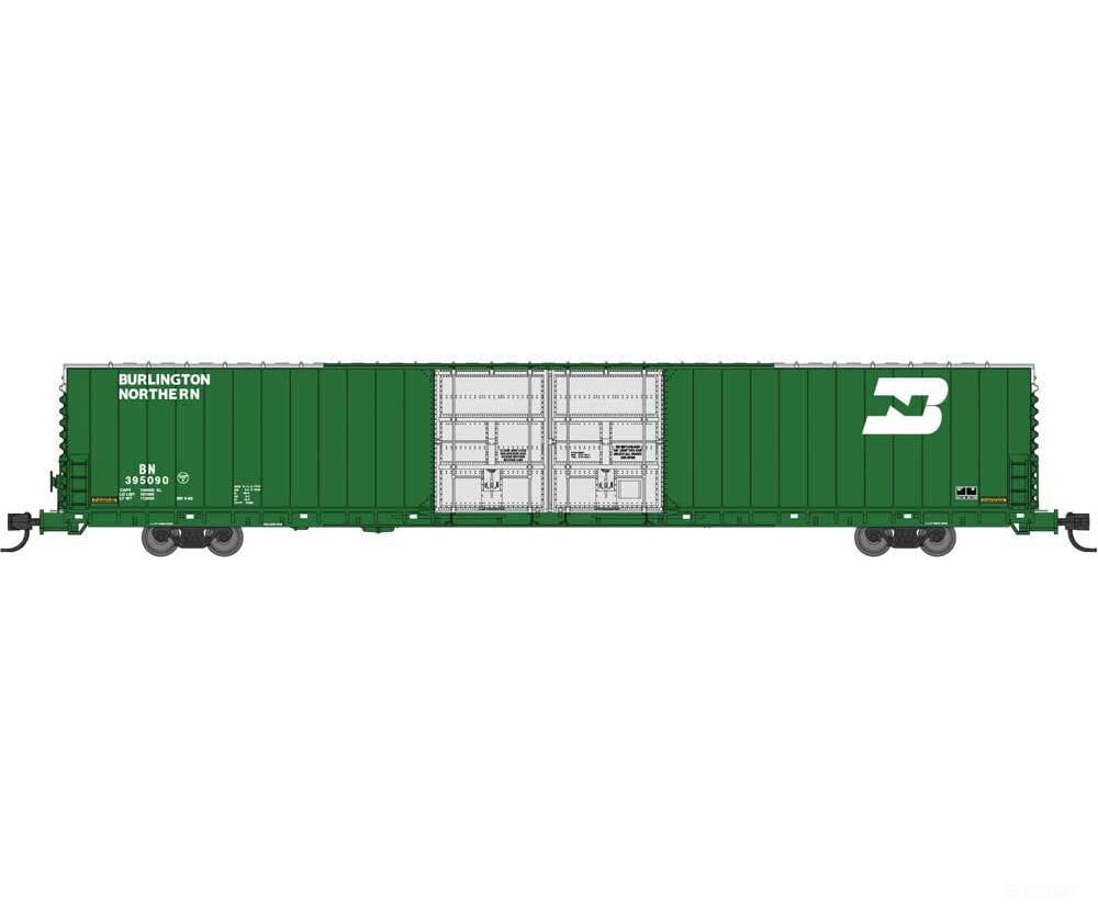 Bluford Shops N 86725 Pullman-Standard 86’ Auto Parts Double-Door Boxcar - Burlington Northern #395089 (Cascade Green