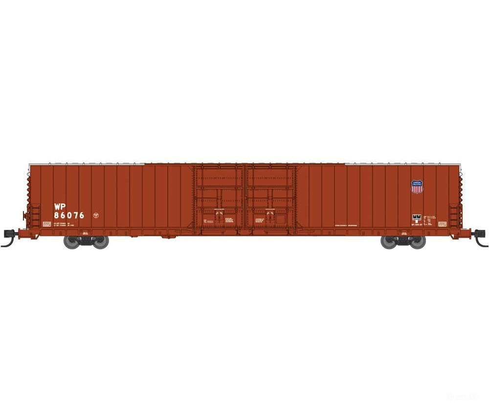 Bluford Shops N 86845 Pullman-Standard 86’ Auto Parts Double-Door Boxcar - Union Pacific WP #86074 (1980s Boxcar Red