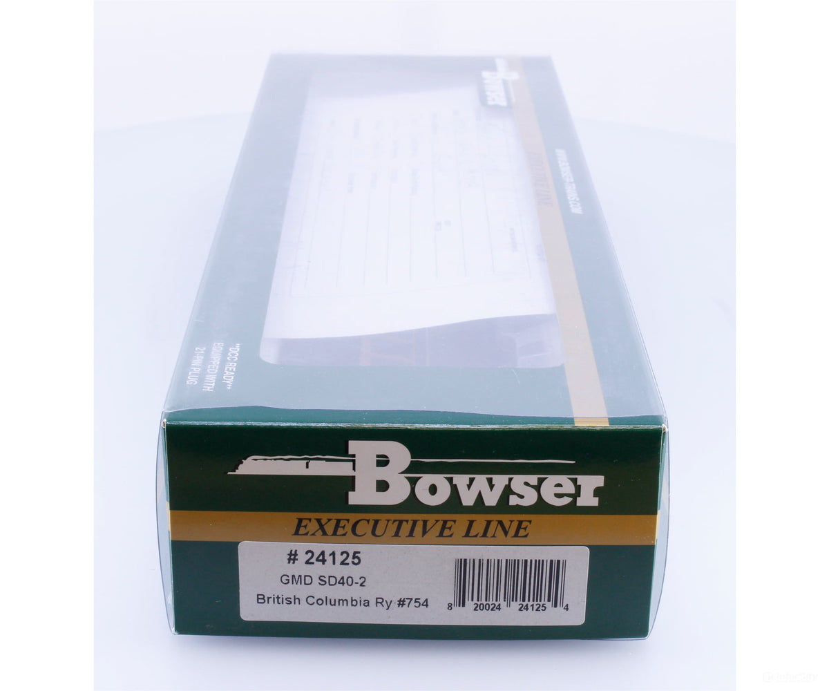 Bowser 24125 HO GMD SD40-2 Diesel Locomotive BC Rail (BCOL) 754 DCC - Locomotives