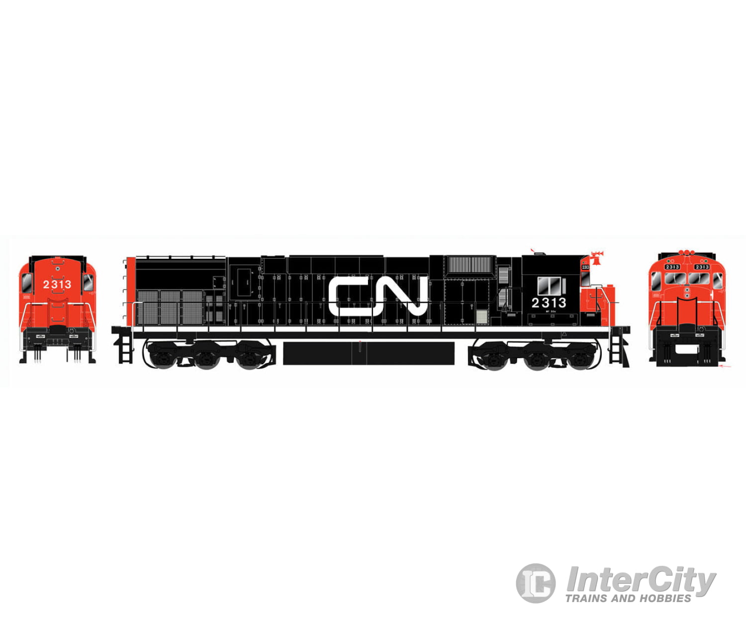 Bowser 24263 Ho Mlw M636 W/Loksound & Dcc - Executive Line -- Canadian National #2304 (As Delivered