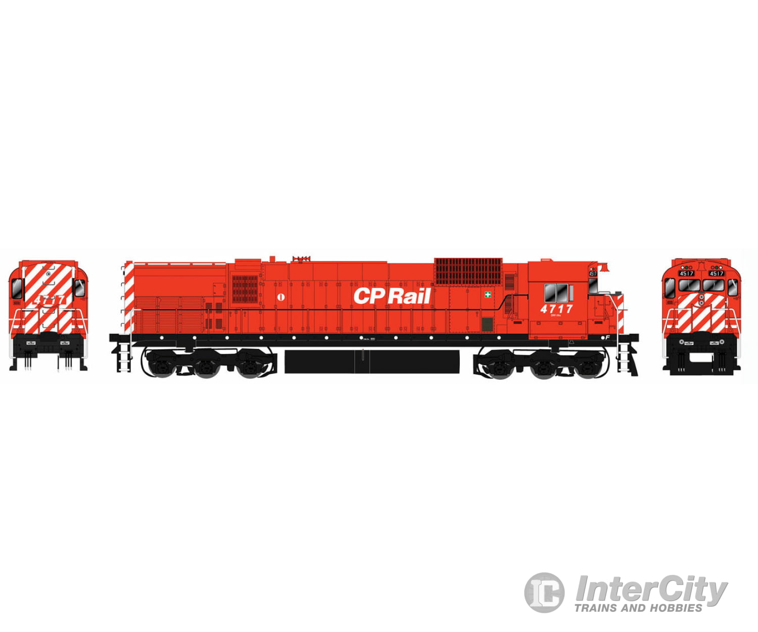 Bowser 24310 Ho Mlw M636 W/Loksound & Dcc - Executive Line -- Canadian Pacific #4717 (Red 8 Stripes