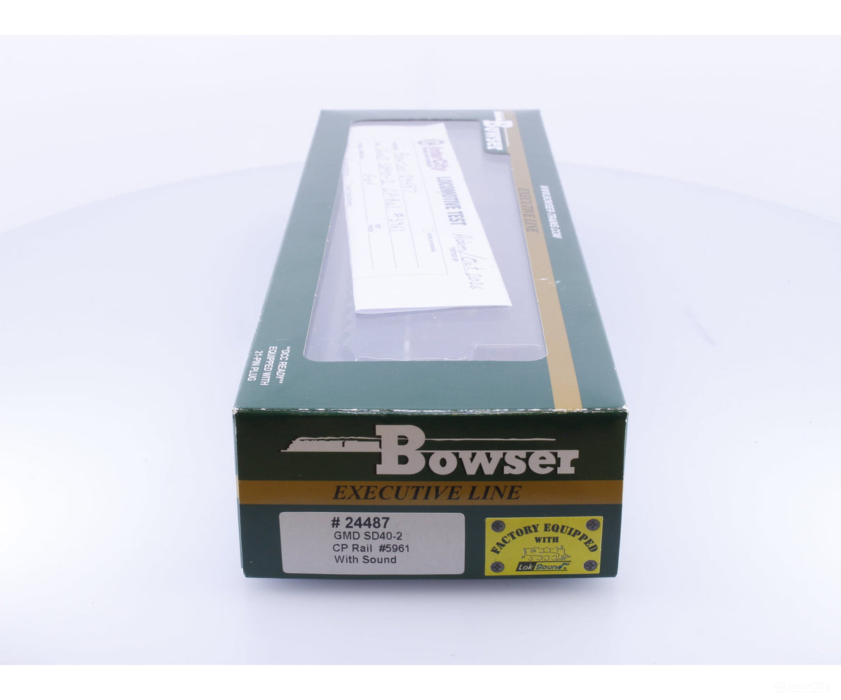 Bowser 24487 HO GMD SD40-2 Diesel Locomotive Beaver Shield ESU LokSound Canadian Pacific (CP) 5961 DCC & Sound