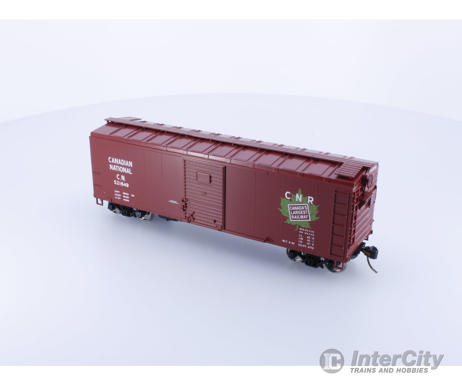 Bowser 6-2-5744 Ho 40’ Cn Box Car Canadian National (Cn) 521649 Freight Cars