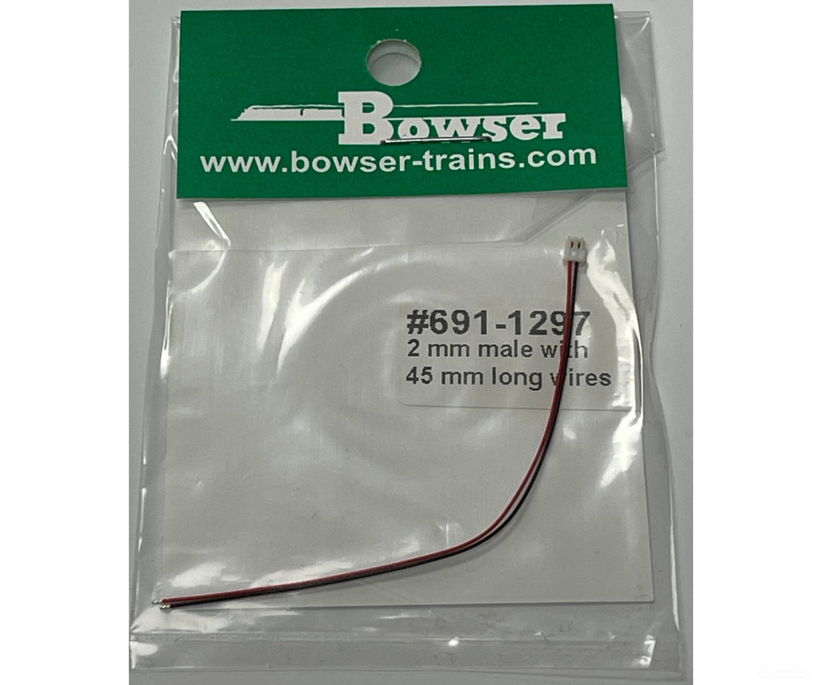 Bowser 691-1297 2mm Male Plug with 45mm wires - Parts