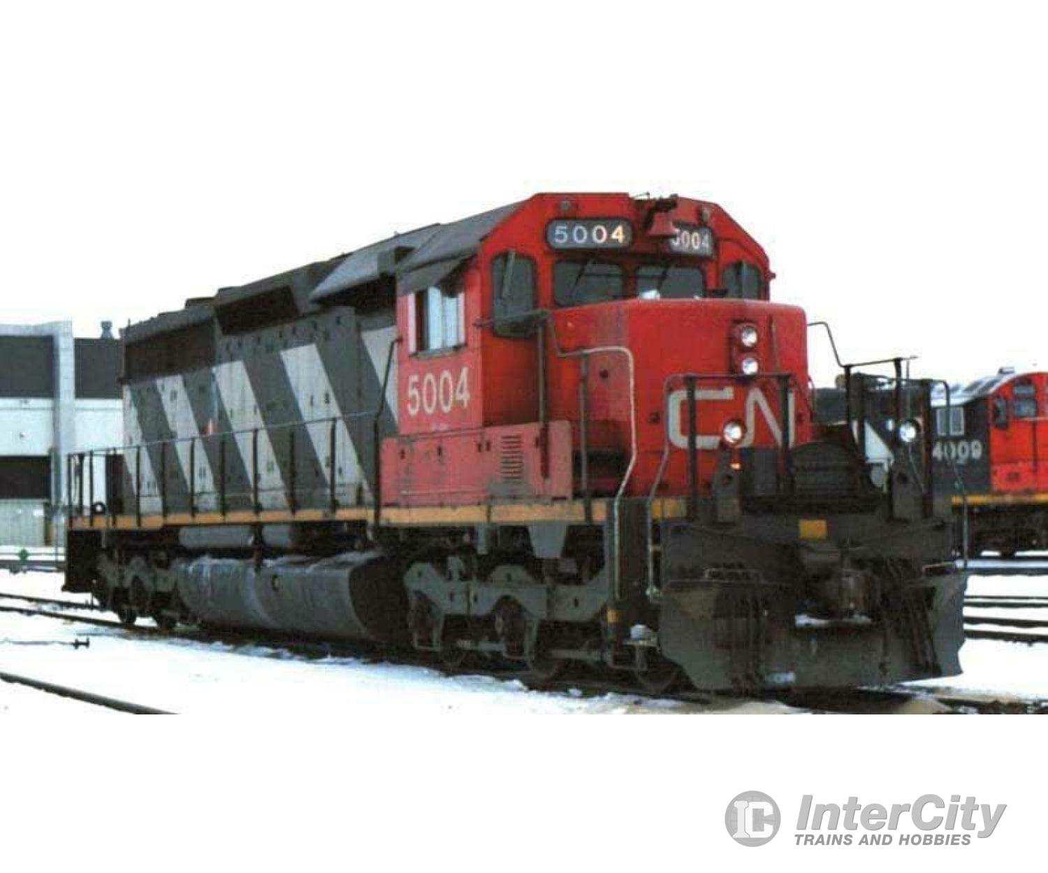 Bowser Ho #24961 Cn Sergent Stripe Sch. W/Dynamic Brakes Snow Shields Ditch Lights Single Class