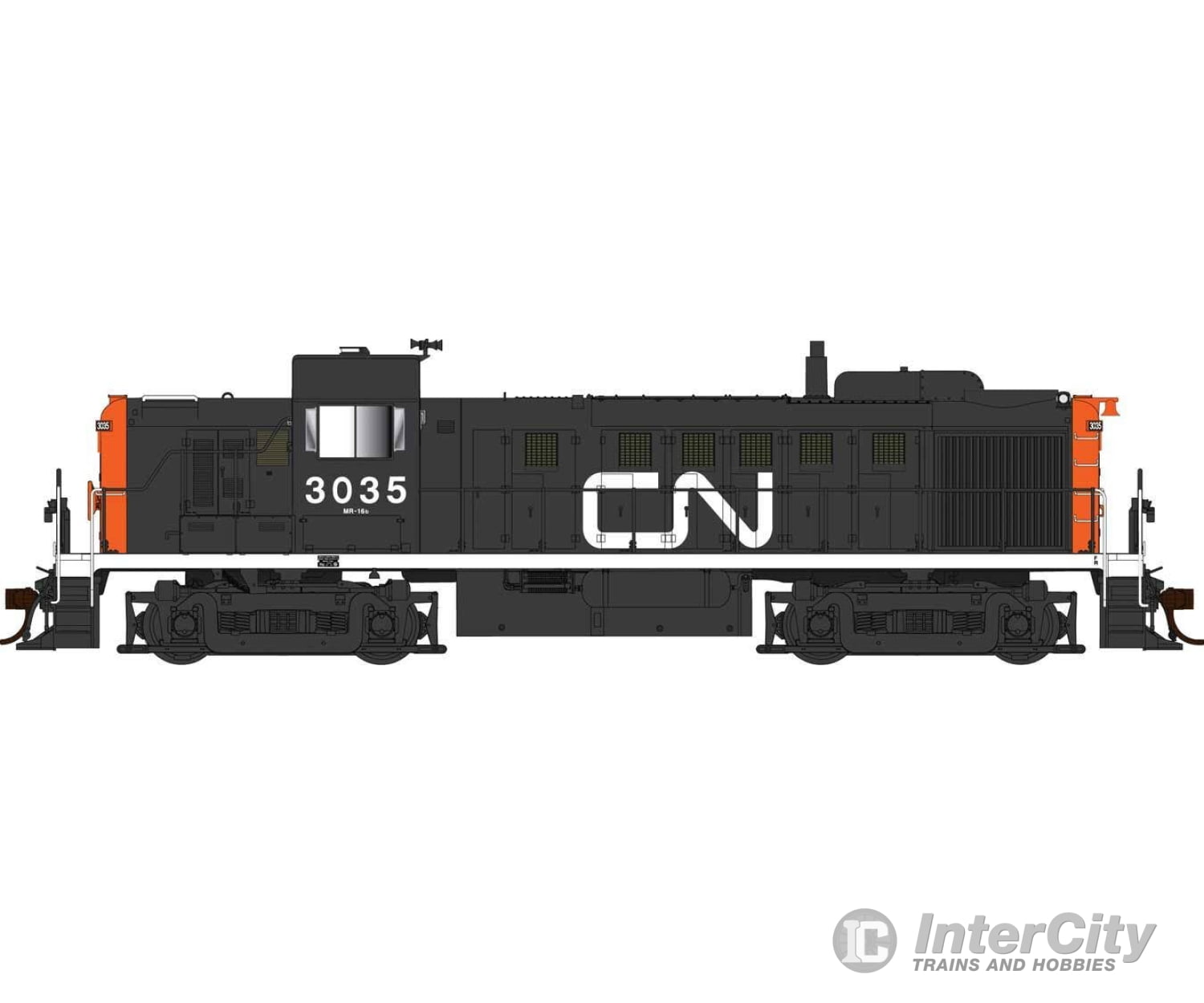 Bowser Ho 25254 Alco Rs3 - Loksound & Dcc Canadian National #3035 (Black Red White Large Noodle