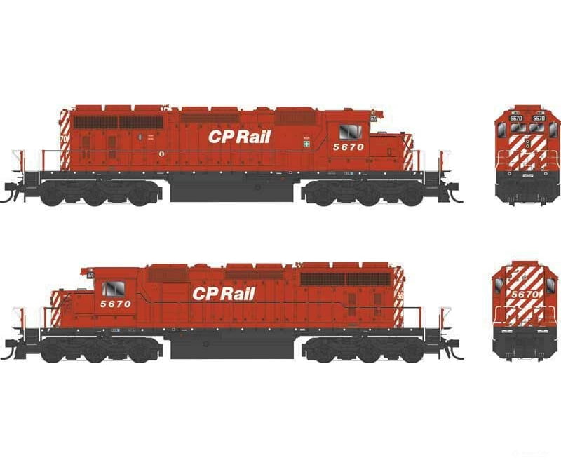 Bowser Ho 25313 Gmd Sd40-2 - Loksound 5 And Dcc Executive Line Canadian Pacific #5670 (Action Red