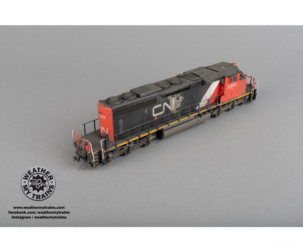 Bowser Manufacturing Co. HO 25398 GMD SD40-2W - LokSound 5 and DCC - Canadian National #5363 - Weathered by WEATHER MY