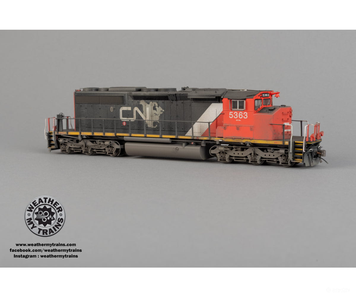 Bowser Manufacturing Co. HO 25398 GMD SD40-2W - LokSound 5 and DCC - Canadian National #5363 - Weathered by WEATHER MY