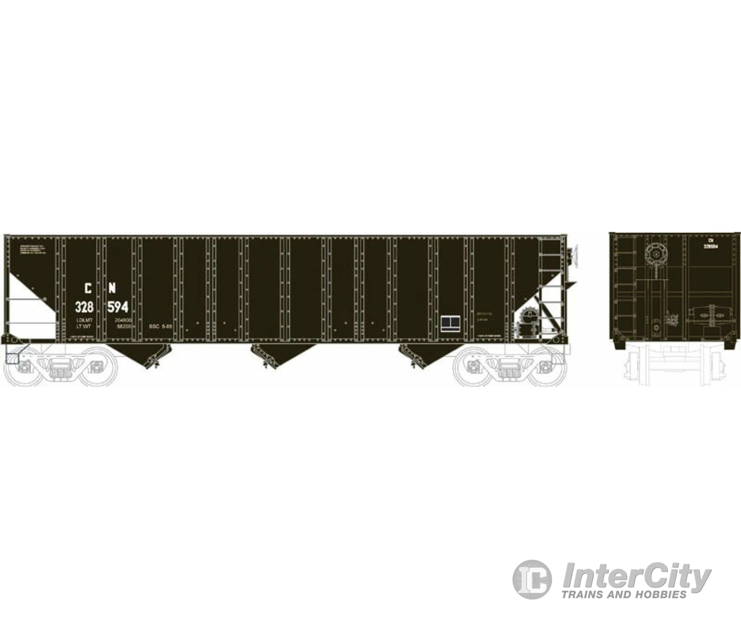 Bowser Manufacturing Co. Ho 41503 100-Ton 3-Bay Open Hopper - Ready To Run Executive Line --