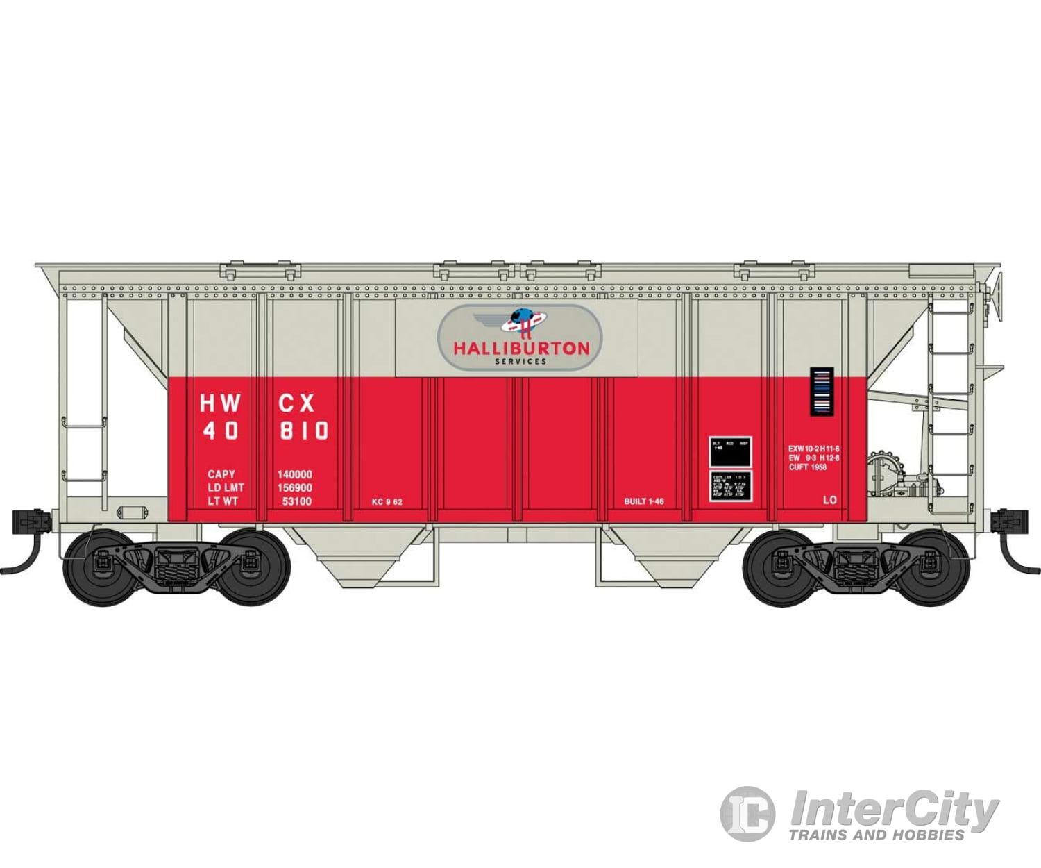 Bowser Manufacturing Co. Ho 42227 70-Ton 2-Bay Covered Hopper With Closed Sides - Ready To Run --
