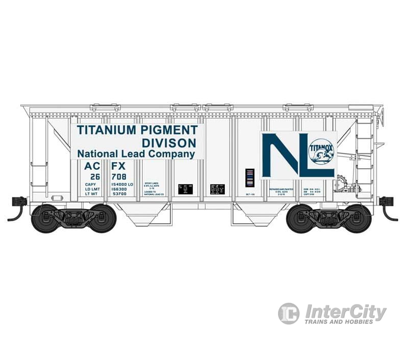 Bowser Manufacturing Co. Ho 42762 70-Ton 2-Bay Covered Hopper With Closed Sides - Ready To Run --