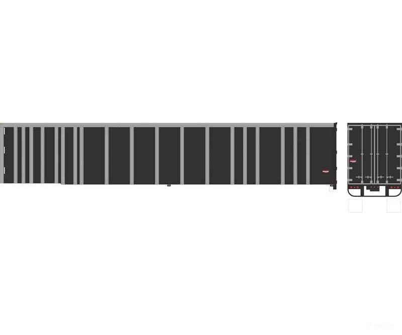Bowser Manufacturing Co. HO 43428 53’ Platewall Highway Trailer - Assembled - Painted Unlettered (black) Cars & Trucks