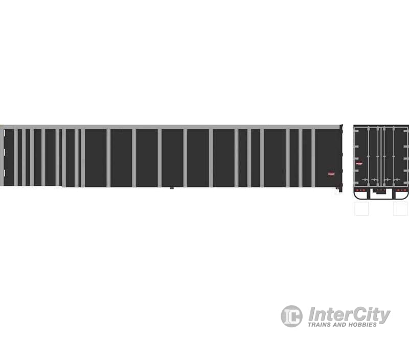 Bowser Manufacturing Co. HO 43428 53’ Platewall Highway Trailer - Assembled - Painted Unlettered (black) Cars & Trucks