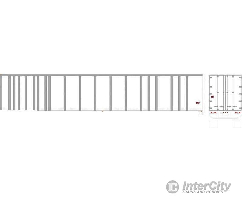Bowser Manufacturing Co. HO 43432 53’ Platewall Highway Trailer - Assembled - Painted Unlettered (white) Cars & Trucks
