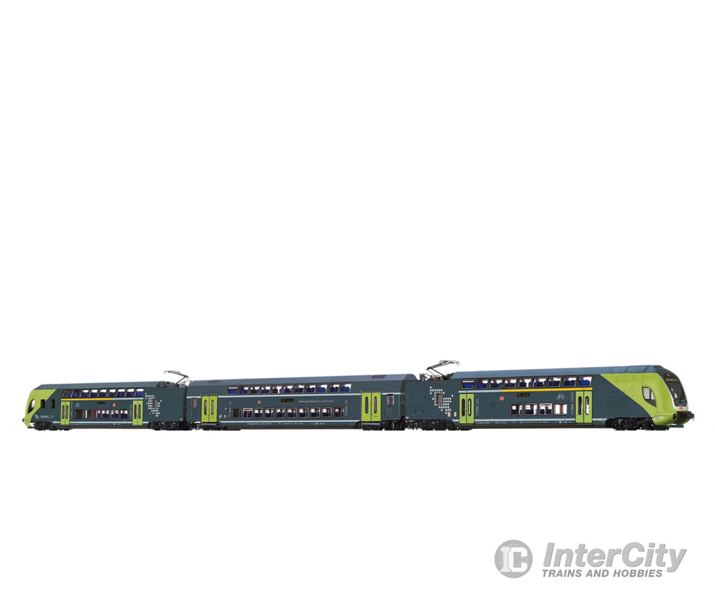 Brawa 44580 Ho Twindexx Vario® Double-Deck Train Nah.sh Set Of 3 (Kiel Hbf) (Dc Analog) European