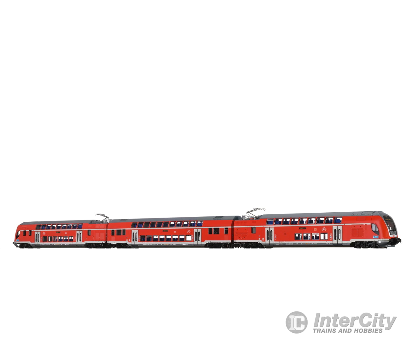 Brawa 44593 Ho Twindexx Vario® Double-Deck Train Db Ag Set Of 3 (Nürnberg Hbf) (Marklin Ac