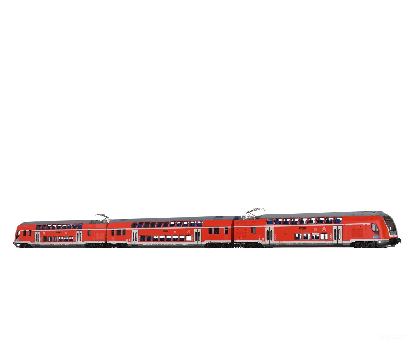 Brawa 44593 Ho Twindexx Vario® Double-Deck Train Db Ag Set Of 3 (Nürnberg Hbf) (Marklin Ac