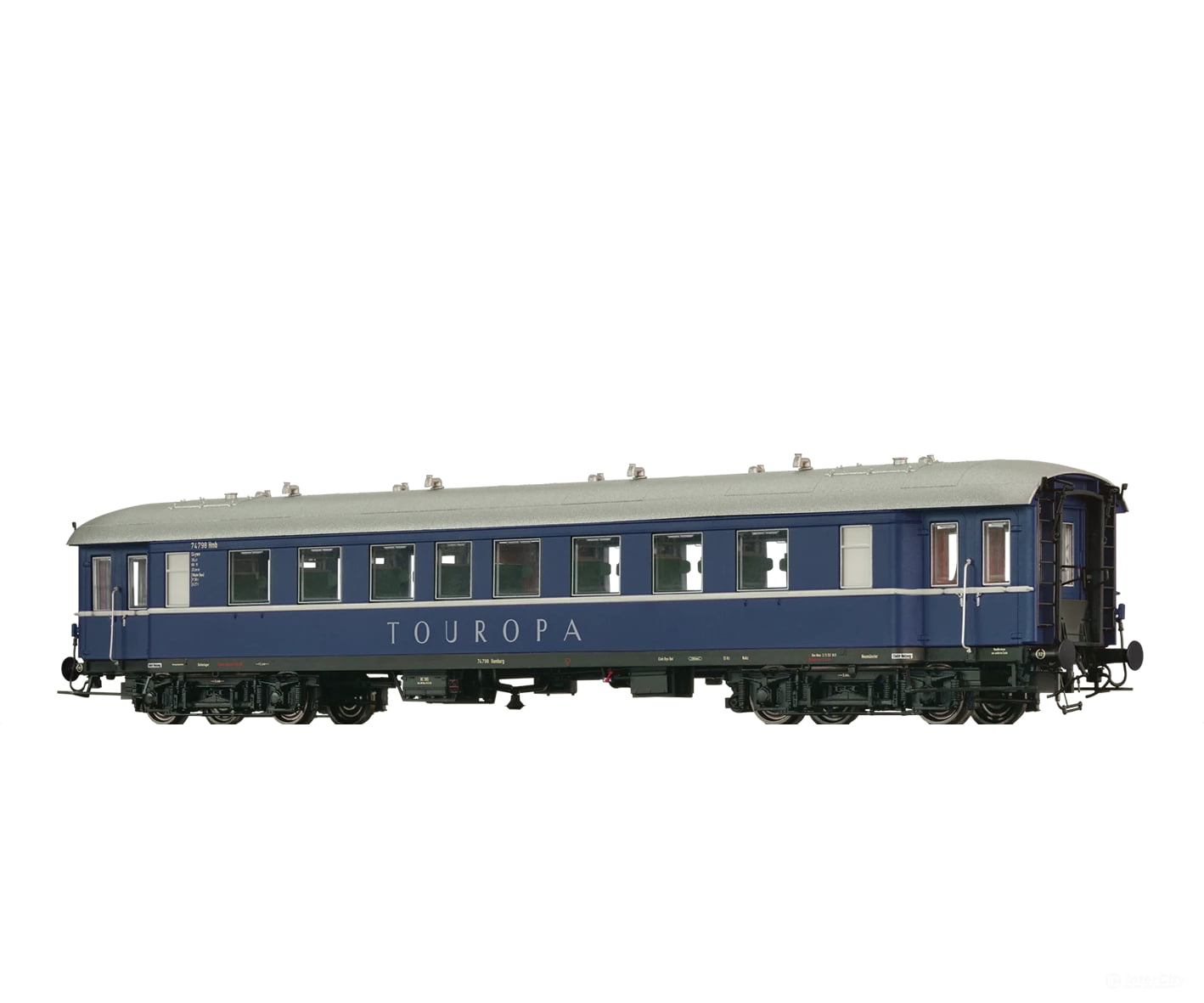 Brawa 46213 Ho Passenger Coach C4Ywe ’Touropa’ Db (Marklin Ac Led Lighting) European Cars