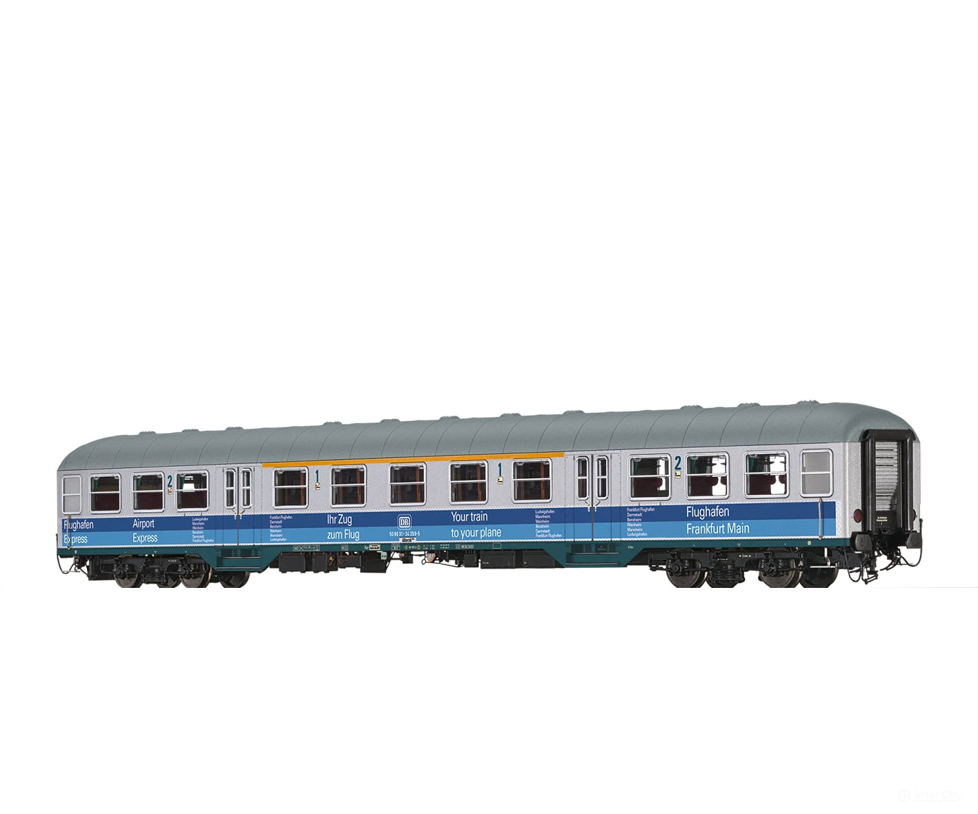 Brawa 46672 Ho Passenger Coach Abnrzb704 ’Flughafen Frankfurt/Main’ Db (Marklin Ac Led